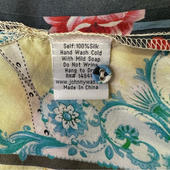 Johnny Was 100% Silk Japer Flower Mai Tunic Popover Boho Top Size M BNWT! - Picture 13 of 13